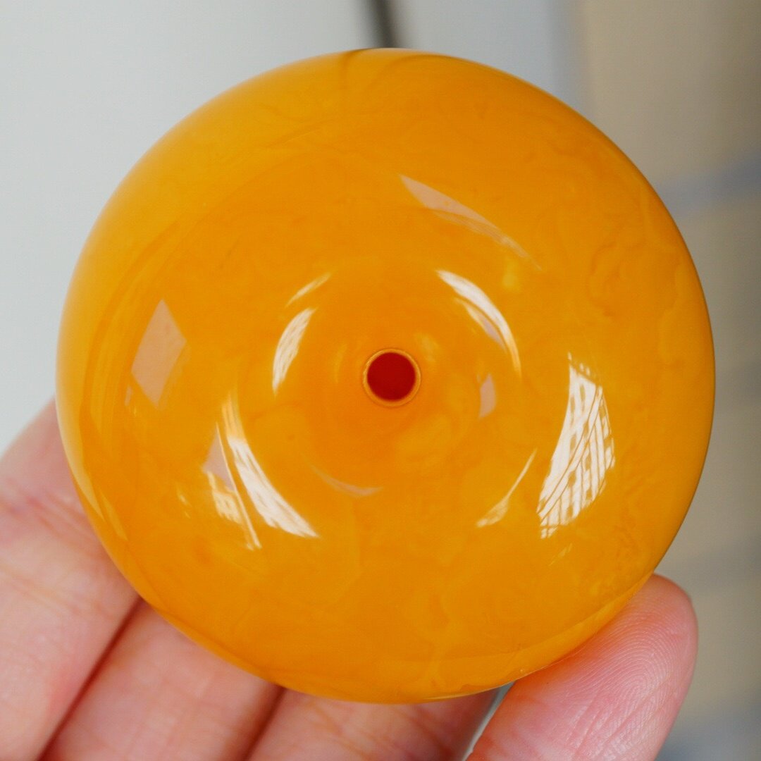 正品天然乌料精品焦皮料鸡油红蜜蜡平安扣吊坠文玩收藏珠宝饰品