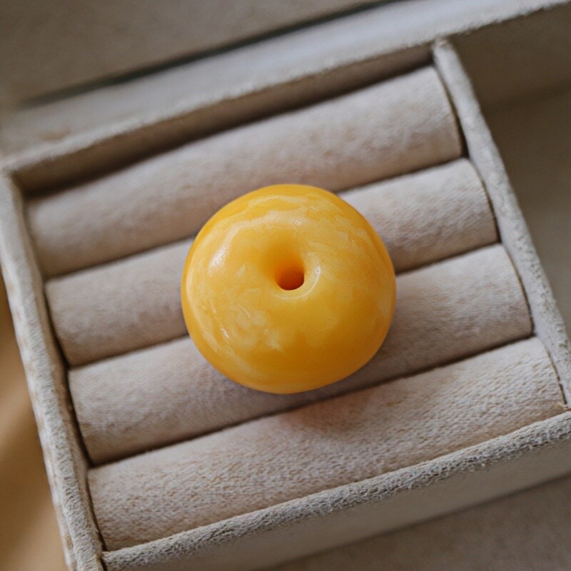正品天然俄料精美满蜡老蜜蜡 扣子 吊坠挂件女款潮流文玩珠宝饰品