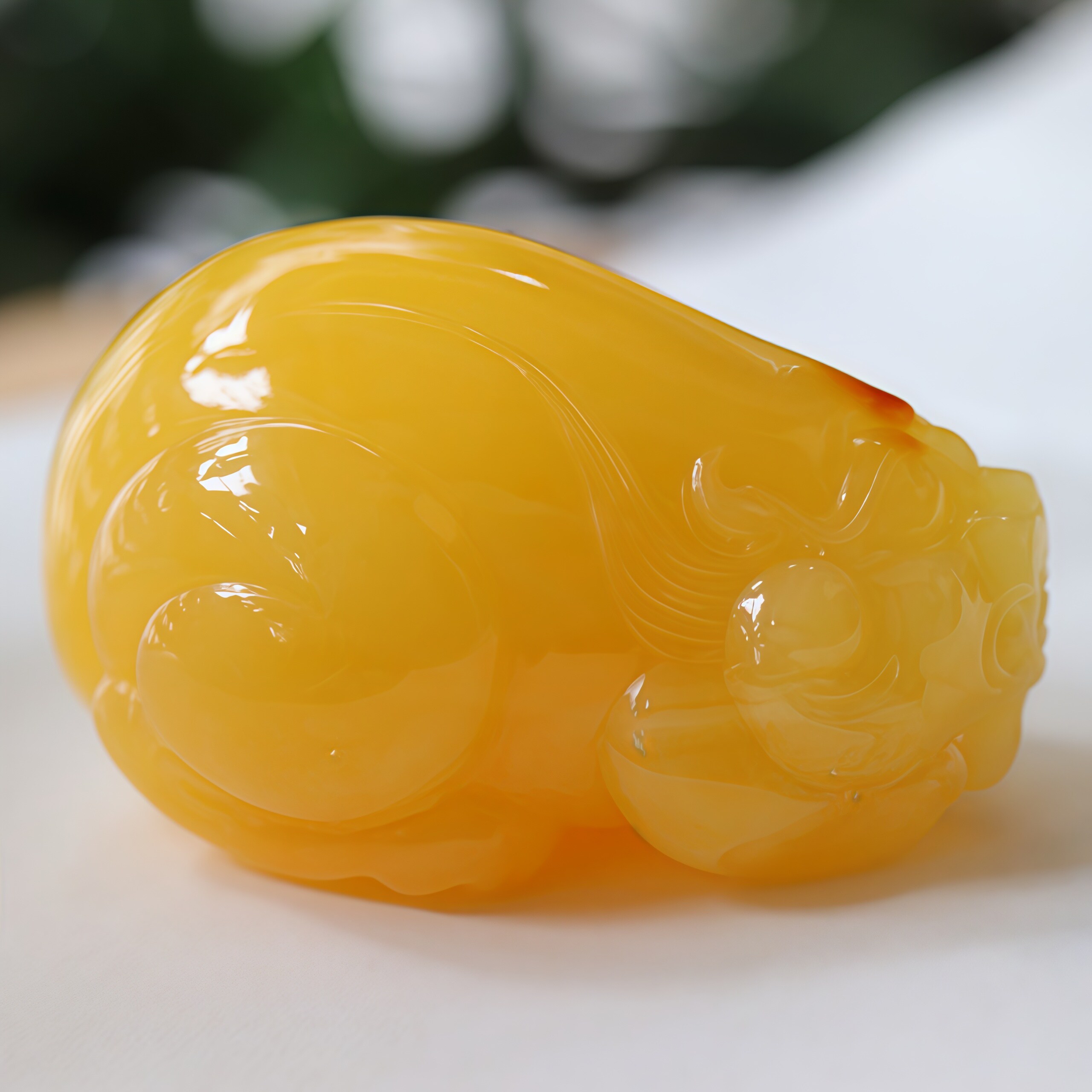 正品天然俄料蜜蜡满蜡鸡油黄貔貅吊坠挂件男女款文玩收藏珠宝饰品