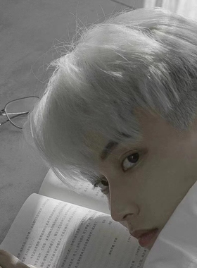 奶奶灰银色雾霾蓝烟灰蓝灰色植物染发剂自己染银灰色显白色染发膏