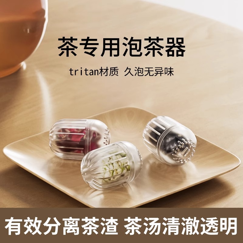 茶漏茶滤Tritan材质耐高温茶叶过滤器家用泡茶神器花茶球茶仓茶隔 餐饮具 茶滤 原图主图