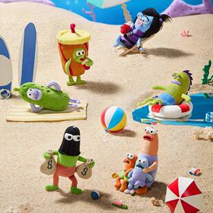 正品X11海绵宝宝比奇堡居民的一天路人鱼毛绒盲盒潮玩摆件手办礼