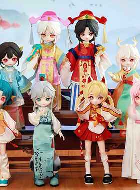 正版Nagi兽仔踏风吟系列MJD盲盒关节可动人偶12分娃手办可爱礼物