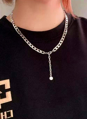 s925纯银古巴链银项链男女