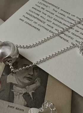 纯银韩版小众设计感猫眼项链女