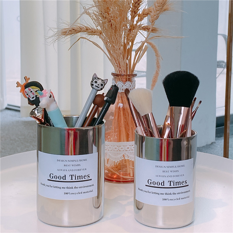multi-function Stainless steel pen container student Office desktop storage box ins Nordic Eyebrow pencil Cosmetic brushin the Storage consolidation , Home Storage appliances , Storage tank , Pen case  category - from Buy2taobao.com to provide professional Taobao agent buy service