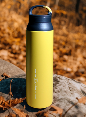 带提手户外可悬挂运动保温杯带卡扣600水壶登山骑行便携800ml杯子