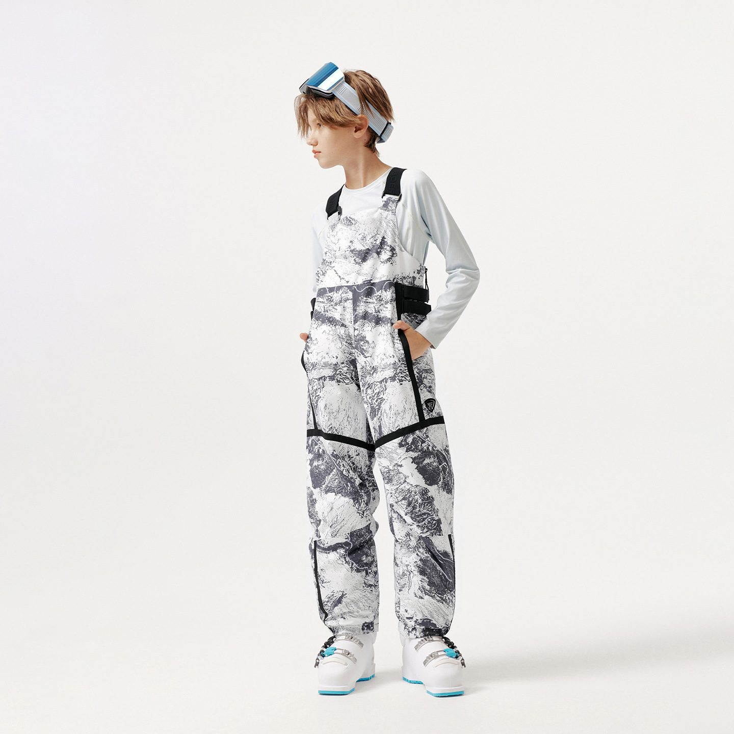 坦博尔鹅绒加厚保暖儿童滑雪裤