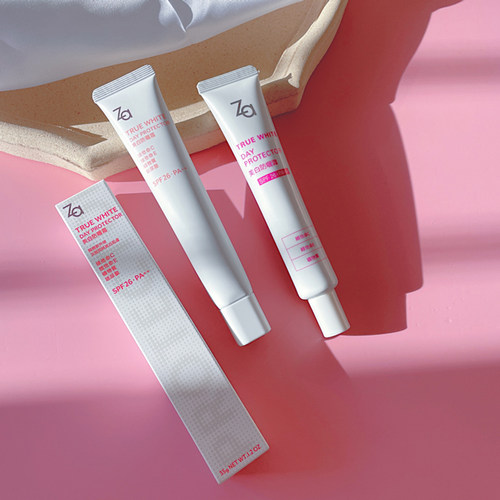 新款包装Za隔离美白防晒霜SPF34妆前乳保湿打底持久控油
