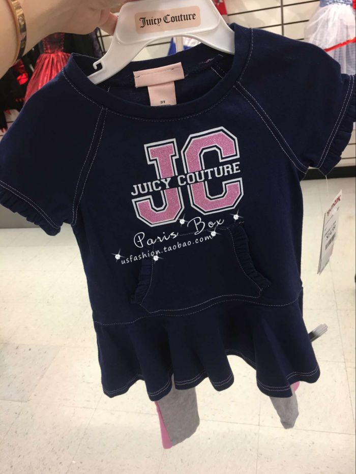 ¡¾Ð¡Å®ÈËÃÀ¹úÖ±ÓÊ¡¿JuicyCouture À¶É«logo¿î ¶ùͯÌ××°