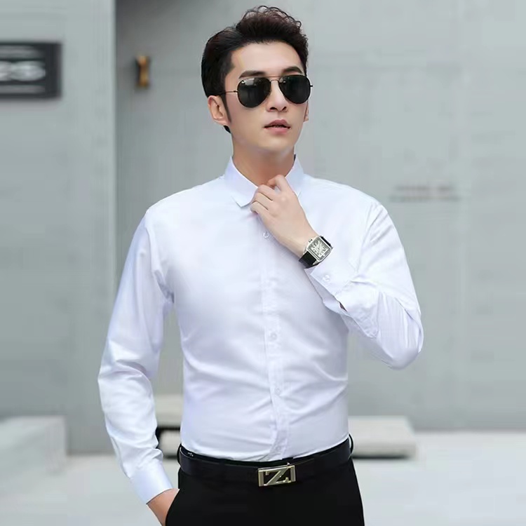 春季长袖男士衬衫韩版潮流