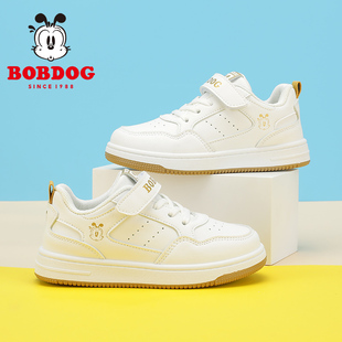 网面儿童运动女春秋白色学生板鞋 新款 子 2025夏季 巴布豆男童小白鞋