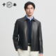 雪豹2025新款 头层绵羊皮真皮皮衣外套男商务休闲翻领秋冬皮夹克