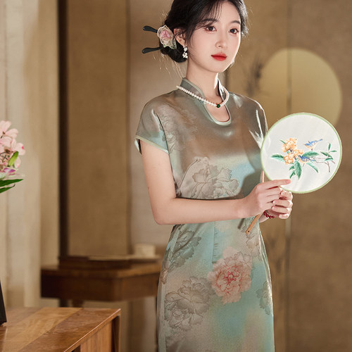 苏禾古法改良旗袍裙年轻款夏季
