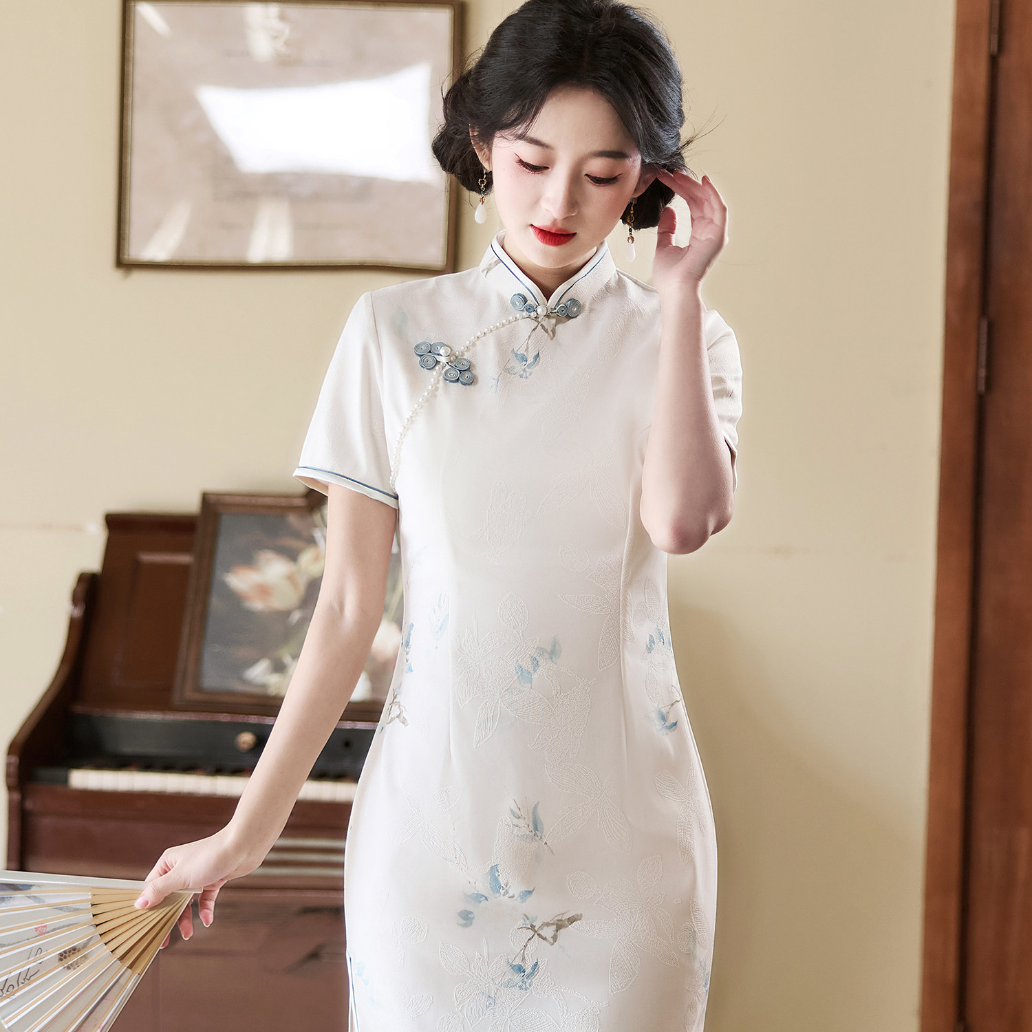 新中式改良旗袍女小个子年轻款图片
