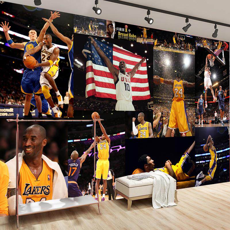 NBA篮球明星墙贴科比詹姆斯男生卧室宿舍背景墙贴画装饰贴纸自粘