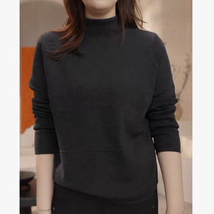 轻奢高端定制 显瘦百搭上衣JP 冬季 半高领打底衫 25666 韩版