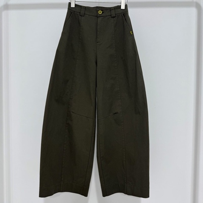 【轻奢高端定制】早春韩版百搭半松紧腰休闲弯刀裤JP-8650228