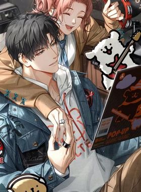 光与夜之恋萧逸卡抽同款线条小狗戒指二次元动漫人物送礼物