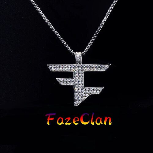 FAZE CLAN 项链s925纯银情侣csgo潮流时尚酷男生朋友吊坠生日礼物