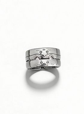 s925银小八与吉伊情侣对戒送对象