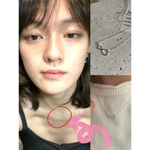 明星文淇同款无穷8字项链高品质轻奢小众设计粉丝应援周边锁骨链