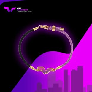 WTT重庆冠军赛创意周边边同款手绳高品质复刻1:1还原运动百搭周边