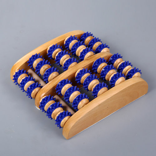 足底滚轮式实木脚部穴位按摩器