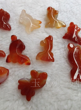 小金鱼挂件天然原色玛瑙吊坠