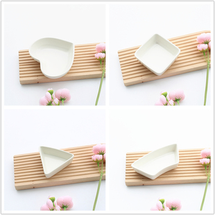 幼儿园餐食拍照道具 爱心碗配件 单个圣诞树餐盘配件 方形碗配件