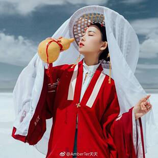 古风斗笠帽 cos怜怜古装汉服影视道具侠女风幕离遮容面纱夏季防晒