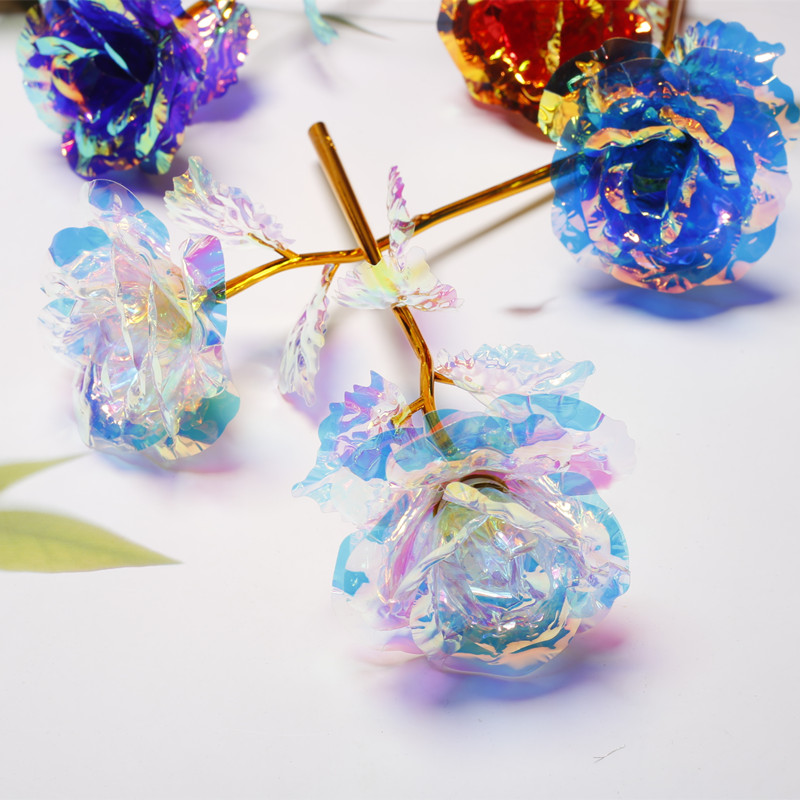 玫瑰仿真花24K金箔仿真玫瑰花套装创意装饰摄影拍照道具摆件饰品