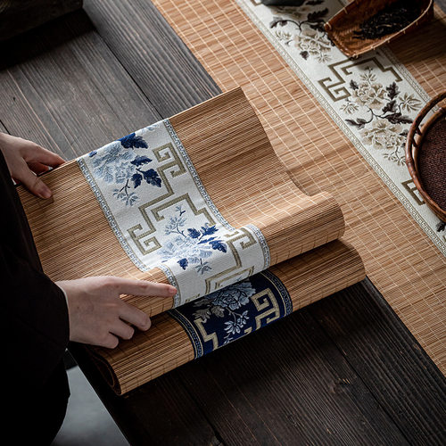 古典竹茶席古典刺绣竹茶席