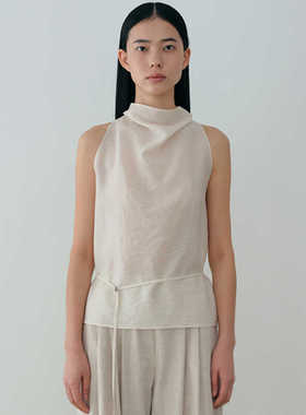 MOIA背心吊带女2025春夏季新款设计感小众宽松女装无袖系带上衣女