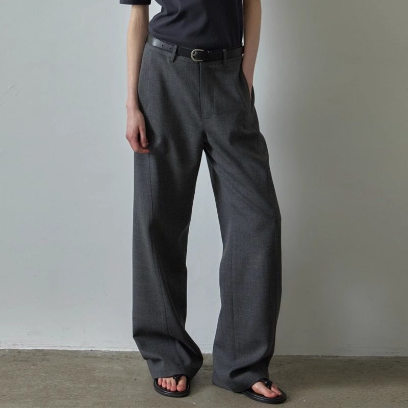 LOW CLASSIC西装休闲裤女2025春夏新款高腰直筒百搭阔腿拖地长裤,女装/女士精品,西装裤/正装裤,淘宝优惠券,粉丝福利购,淘宝优惠卷