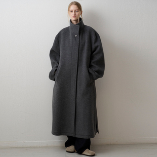 facade pattern毛呢大衣女2025秋冬新款高级感宽松慵懒风羊毛外套