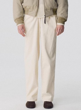 nothing written灯芯绒阔腿裤女秋冬新款高腰显瘦百搭休闲直筒裤