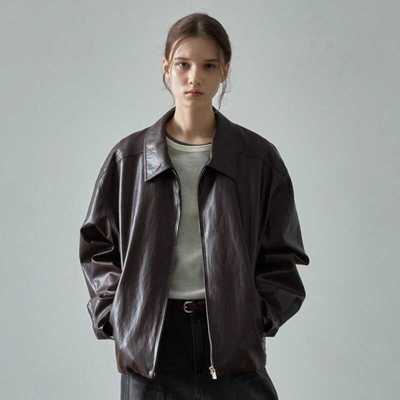 皮衣外套宽松计师款小众夹克