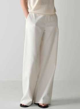 FP小众极简风白色牛仔休闲裤女2025年秋季新款高腰直筒裤阔腿裤子