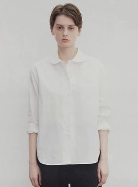nothing written白色衬衫女2025夏季新款韩设计师款小众长袖衬衣