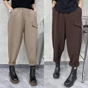 显瘦哈伦裤 时尚 小脚裤 休闲长裤 子2320 2025秋季 麻香阁女士裤 新款