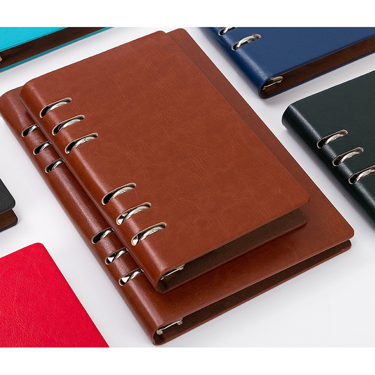 笔记本定制a5活页日记本PU皮面商务办公记事本LOGO创意定制