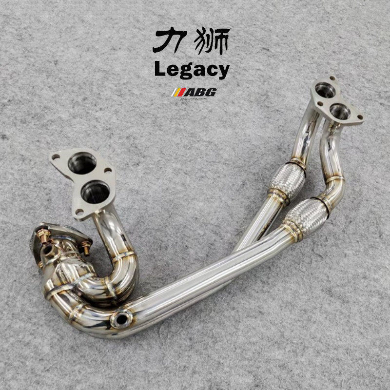 ABG适用于斯巴鲁力狮2.0改装不锈钢汽车排气管不等长芭蕉头段直通