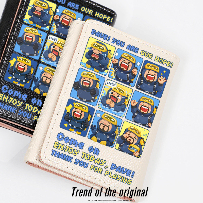 潜水员戴夫周边 steam游戏二次元动漫小巧多卡位钱包卡包二合一女