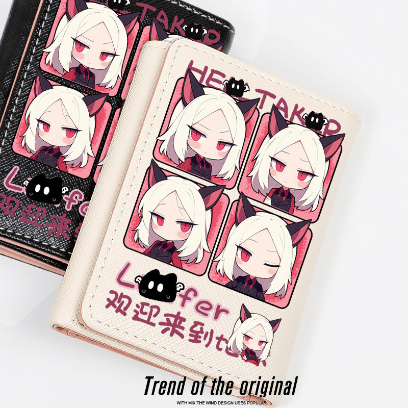 Helltaker地狱把妹王steam游戏周边短款钱包卡包一体钱夹小巧女生