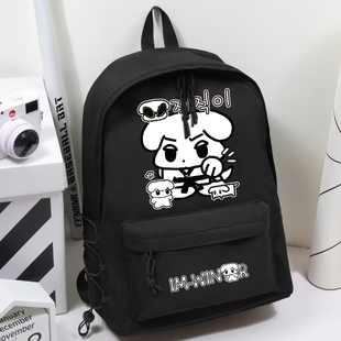 金玟庭冬天同款咖喱狗周边吒 Aespa可爱双肩书包背包女初高中学生