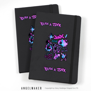 英雄联盟双城之战2金克丝周边金克斯涂鸦暴走萝莉动漫谷子笔记本绑带记事本二次元同人手账本初高中学生