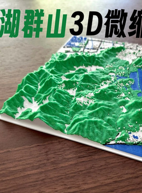 杭州西湖微缩城市模型3D打印摆件