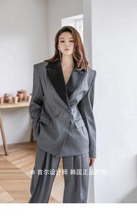 韩国代购 2021春季 小众设计师西装 Van 套装 dint 休闲裤 女 Nzilll