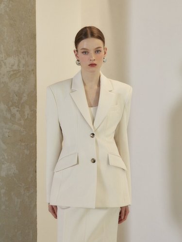 STAGE-PARYTSU韩国代购2024春装高腰修身西服外套+半身裙时尚套装